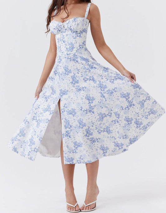 Azurkblå klänning